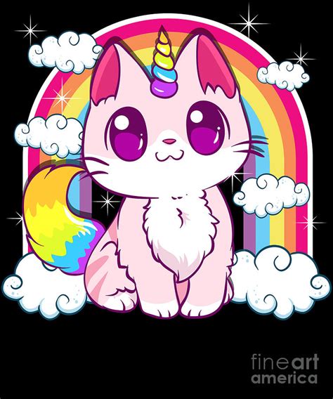 unicorn cat drawing|cute cat unicorn art.